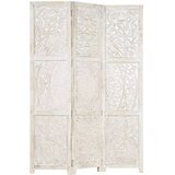Sobna pregrada s 3 panela bijela 120x165 cm masivno drvo manga | shoptok.hr