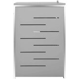  Trojna lopa za smetnjak 207x77,5x115 cm nerjaveče jeklo, (20753281) | Shoptok.si