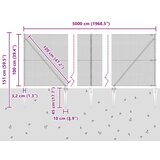 vidaXL Varjena žična ograja z 13 žeblji Siva 1x50 m Kovina | Shoptok.si