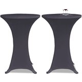 vidaXL Raztegljiva Prevleka za Mizo 2 kosa 80 cm Antracitna Cene