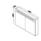 Lineart Ogledalo LINEART SHARP 1000 sardes (SHA1000S.MR) | Eponuda.com