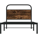 vidaXL Okvir kreveta bez madraca dimljena boja hrasta 100x200cm drveni | shoptok.hr