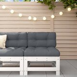 Maison Chic Vrtni sredinski kavč - Zunanji kavč bela trdna borovina, (22040548) | Shoptok.si