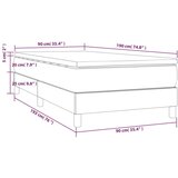 Box spring postelja z vzmetnico svetlo siv 90x190 cm žamet, (20726035) | Shoptok.si