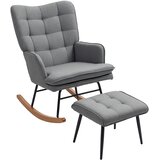 HOMCOM zibajoči stol s stolčkom poliester, pena 64D x 89Š x 90V cm Temno siva, (5000242855) | Shoptok.si