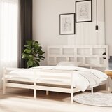  Okvir za krevet od masivne borovine bijeli 200 x 200 cm | shoptok.hr