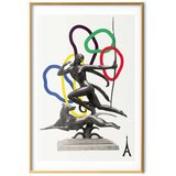  Plakat - Collage Graphic - Woman Shooting a Bow 60x90 Zlatni okvir s margom | shoptok.hr