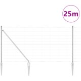 vidaXL Ograja za polja 1.2x25 m Galvanizirano jeklo | Shoptok.si