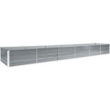  Povišena vrtna gredica od pocinčanog čelika 480x80x45 cm siva | shoptok.hr