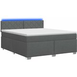  Krevet s box springom, madracem i LED-om Tamnosiva 180 x 200 cm | shoptok.hr