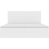  Krevet S LED lampica s uzglavljem Čista bijela 200 x 200 cm PVC | shoptok.hr