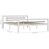 vidaXL Okvir za krevet bijelo-crni metalni 120 x 200 cm | shoptok.hr