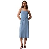 Calvin Klein plava teksas midi haljina Cene