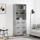 vidaXL Visoka komoda siva betona 69 5x34x180 cm od konstruiranog drva Cijene