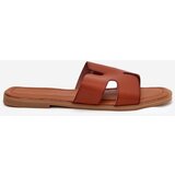Boto Women's Flat Sandals With Cutouts Camel Salyra | Shoptok.si