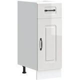 vidaXL Kuhinjska osnovna omarica Kalmar visok sijaj bela inž. les, (22010415) | Shoptok.si