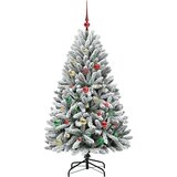 vidaXL Umjetno božićno drvce Zelena i bijela 150 cm PVC i metal | shoptok.hr