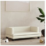 vidaXL Pasja postelja krem 80x45x30 cm umetno usnje | Shoptok.si