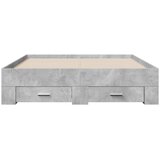  Okvir kreveta s ladicama siva boja betona 140x190 cm drveni | shoptok.hr