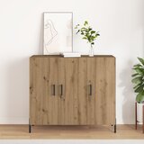 vidaXL Stranska omarica Artisan Oreh 90x34x80 cm Inženirski les Cene