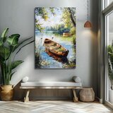  Pejzaž na slika na platnu usamljeni jahač | shoptok.hr