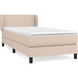 Krevet s oprugama i madrac cappuccino 90x190 cm od umjetne kože | shoptok.hr