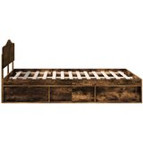  Konstrukcija postelje z vzglavjem Dimljeni oreh 150 x 200 cm, (5000102551) | Shoptok.si