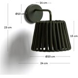 Kave Home LED stenska zunanja svetilka s solarnim panelom (višina 23 cm) Aldet – | Shoptok.si