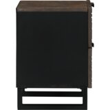 vidaXL Nočna omarica s predalom Oreh 40 x 33.5 x 46 cm | Shoptok.si