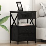 vidaXL Noćni ormar Crni hrast 40 x 31 x 60 cm Konstruirano drvo | shoptok.hr