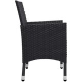  3-dijelni bistro set od poliratana i kaljenog stakla crni | shoptok.hr