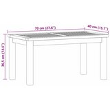  Kava Stol Smeđa 70 x 40 x 36 cm Čvrsto teak drvo | shoptok.hr