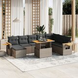 vidaXL 9-dijelni set vrtnih sofa od poliratana s jastucima sivi | shoptok.hr