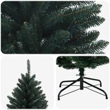  Umjetno božićno drvce s nogom 180 cm PVC Tamnozelena - Tamnozelena Ø 90 x 180 cm bez LED svjetala | shoptok.hr