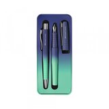Faber-Castell Set Poly hemijska olovka + naliv pero M Buzzing blue 241055 Cene