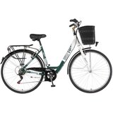 Visitor bicikl fashion bloom 28" alu 19" v-brake 6 brzina 155-178cm (s/m) zeleno beli 1282080 | Eponuda.com