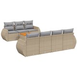  8-dijelni set vrtnih sofa od poliratana s jastucima bež | shoptok.hr