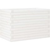  Vrtno cvetlično korito belo 70x40x46 cm trdna borovina | Shoptok.si