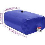  Spremnik za vodu sa slavinom sklopivi 500 L PVC | shoptok.hr