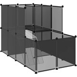  Kavez za male životinje crni 142 x 74 x 93 cm PP i čelik | Eponuda.ba