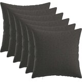  Presvlaka za jastuk 6 kom. HEERLEN Tamnosiva 35 x 35 cm Tkanina | shoptok.hr