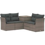  Set sofe 5 kom. Siva i tamno siva Poli Rattan i čelik | shoptok.hr