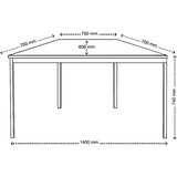 eurokraft basic večnamenska miza, trapezaste oblike, vxšxg 740 x 1400 x 700 mm, plošča svetlo siva, ogrodje bazaltno sivo | Shoptok.si