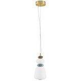 Nova Luce Bijela/u zlatnoj boji metalna LED viseća svjetiljka s mogućnosti zatamnjivanja s porculanskim sjenilom/sa staklenim sjenilom ø 17 cm Palo – | shoptok.hr