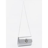 Shelvt Silver clutch bag with silver elements | shoptok.hr