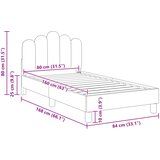 Krevet za djecu s uzglavljem Ružičasta 80 x 160 cm Tkanina | shoptok.hr