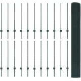 vidaXL varjena žična ograja z 22 U stebrički zelena 1x50 m jeklo | Shoptok.si