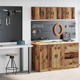 vidaXL Garažne omare 2 kosa star les inženirski les | Shoptok.si