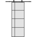vidaXL Klizna vrata s priborom crna 76 x 205 cm od ESG stakla | shoptok.hr