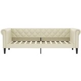  Dnevni krevet na razvlačenje krem 90 x 200 cm od umjetne kože | shoptok.hr